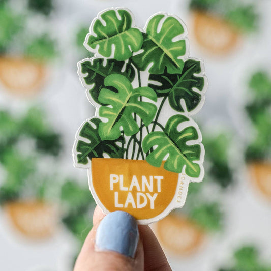 Plant Lady Clear Sticker
