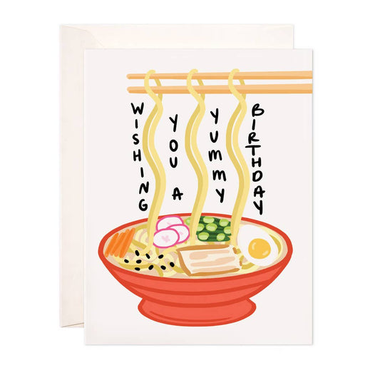 Yummy Noodles Birthday Card