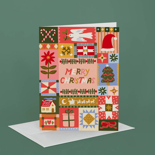 Christmas Quilt Motif Card