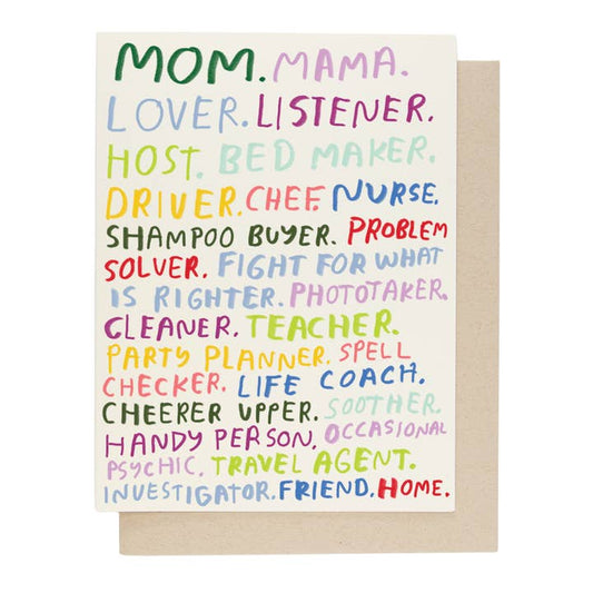 Mom Words Card