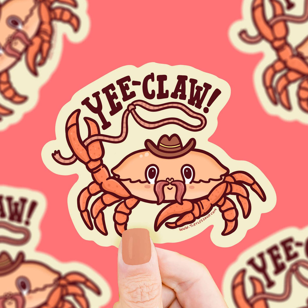 Yee Claw Rodeo Crab Vinyl Sticker