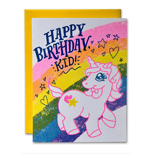 Happy Birthday Kid Unicorn Card
