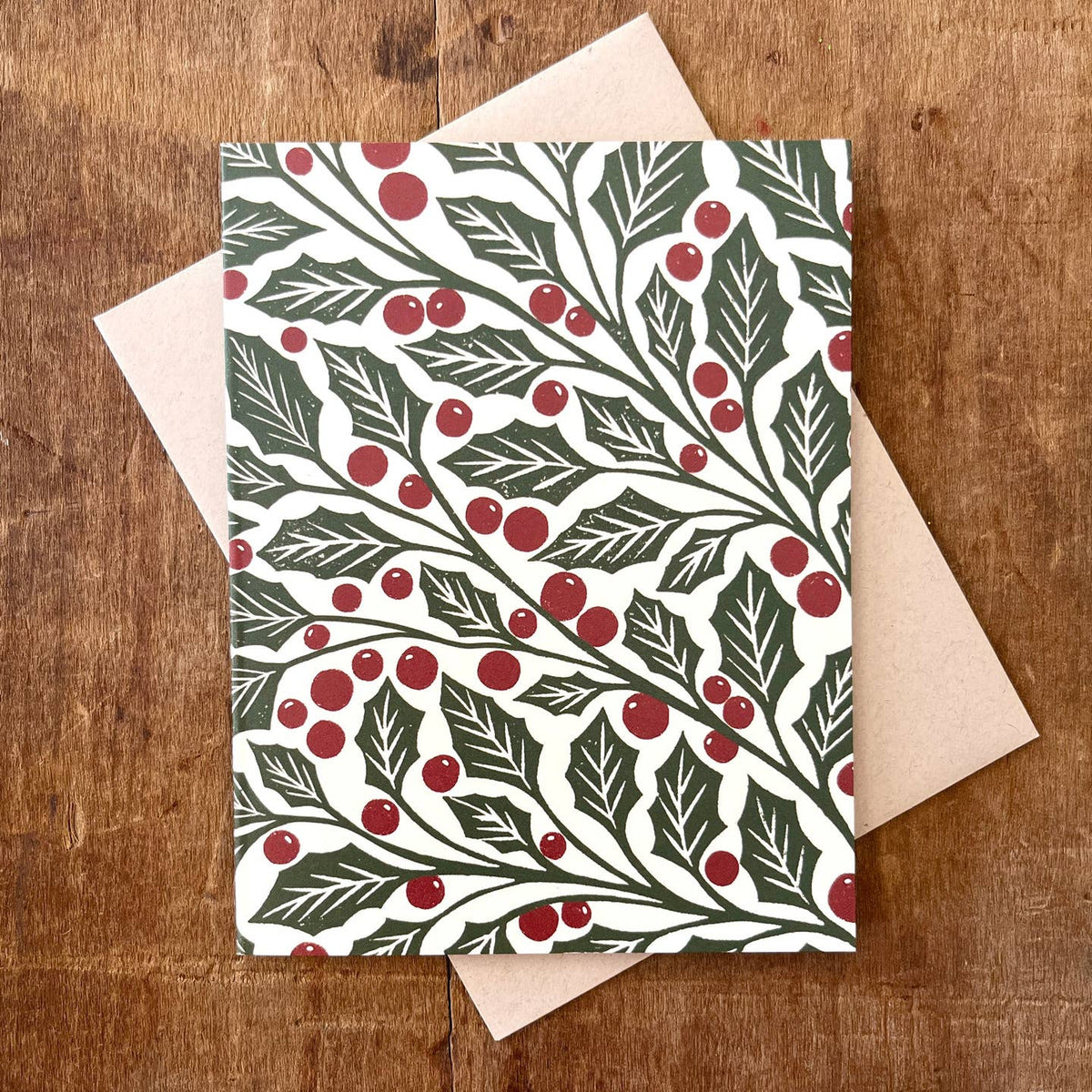 Holly Blank Card