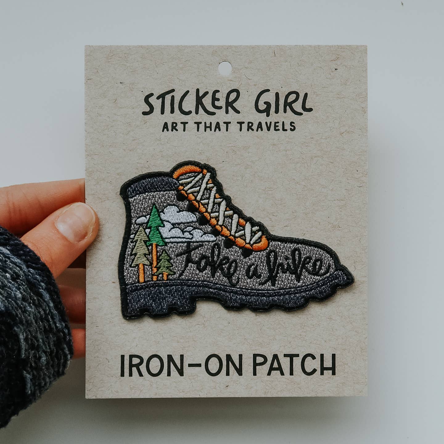 Take a Hike Boot Embroidered Patch