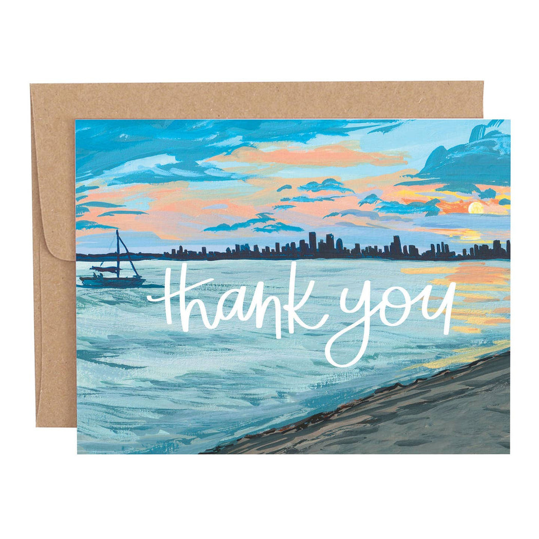 Lake Boat Thank You Card