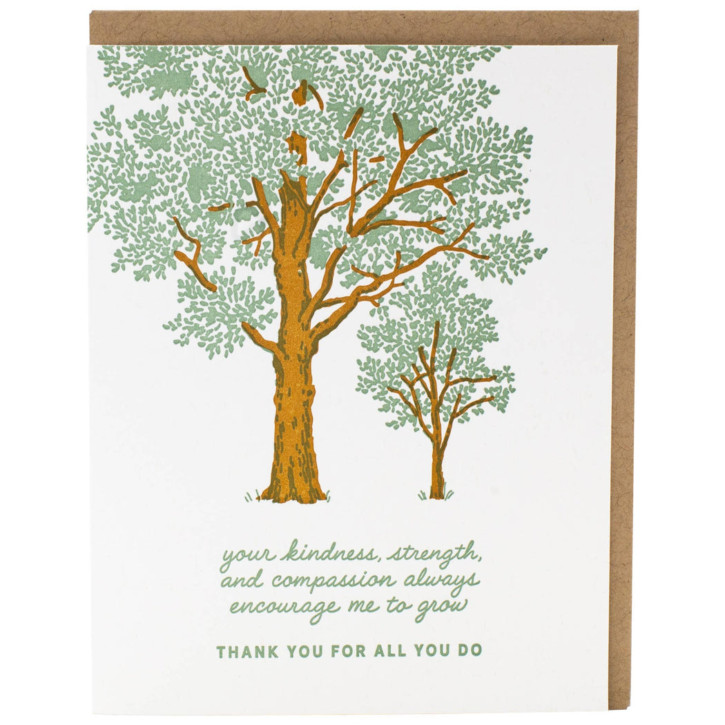 Tree & Sapling Caregiver Thank You for All You Do Card