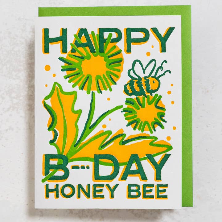 Happy B-Day Honey Bee Card