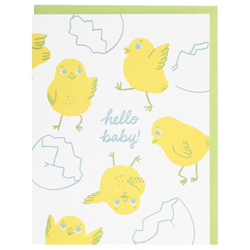 Chicks Egg Hello Baby Card