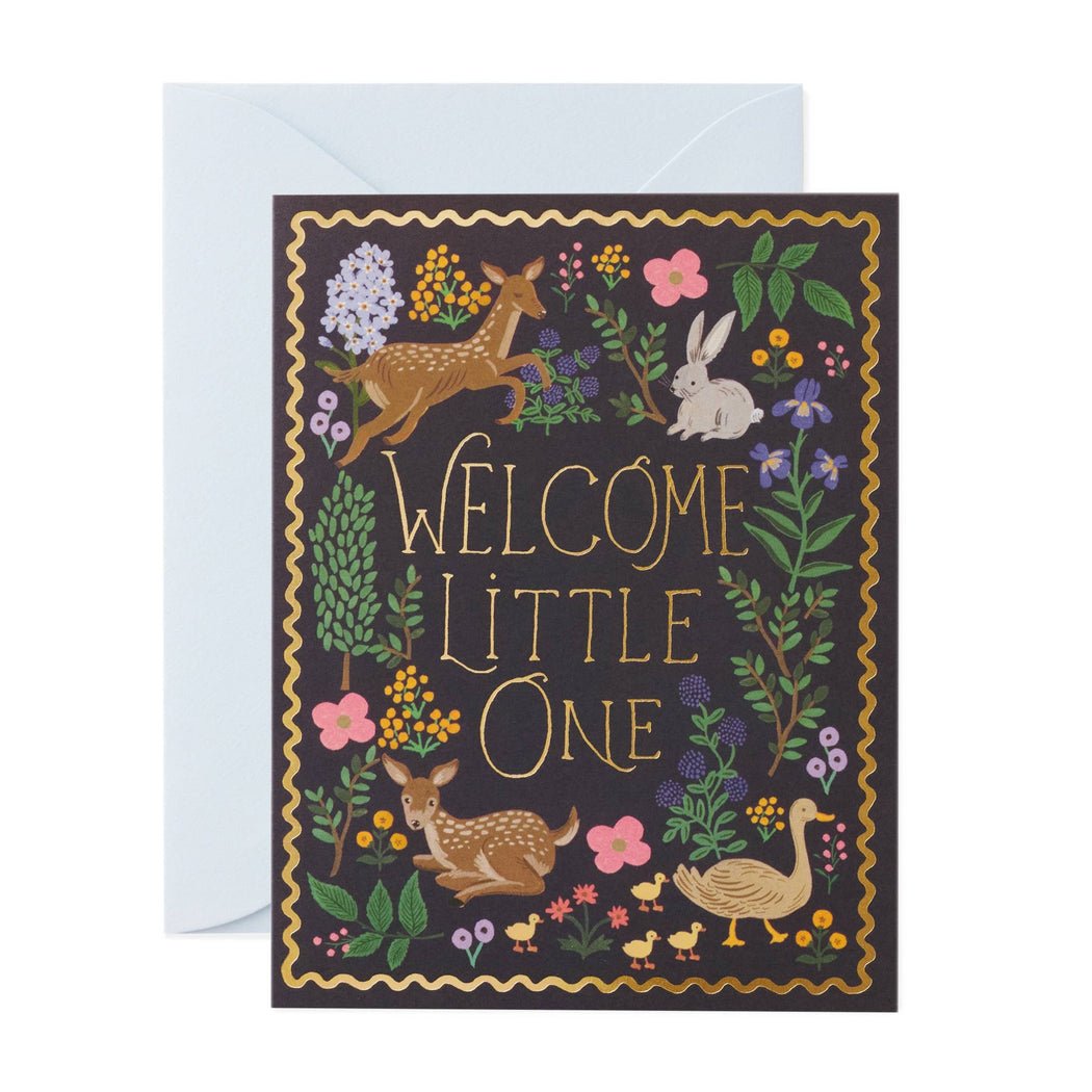 Woodland Welcome Little One Baby Card