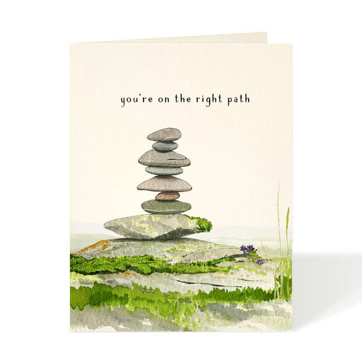 Youre on the Right Path Rocks Card