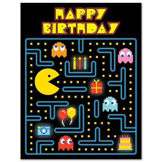 Pacman Birthday Card