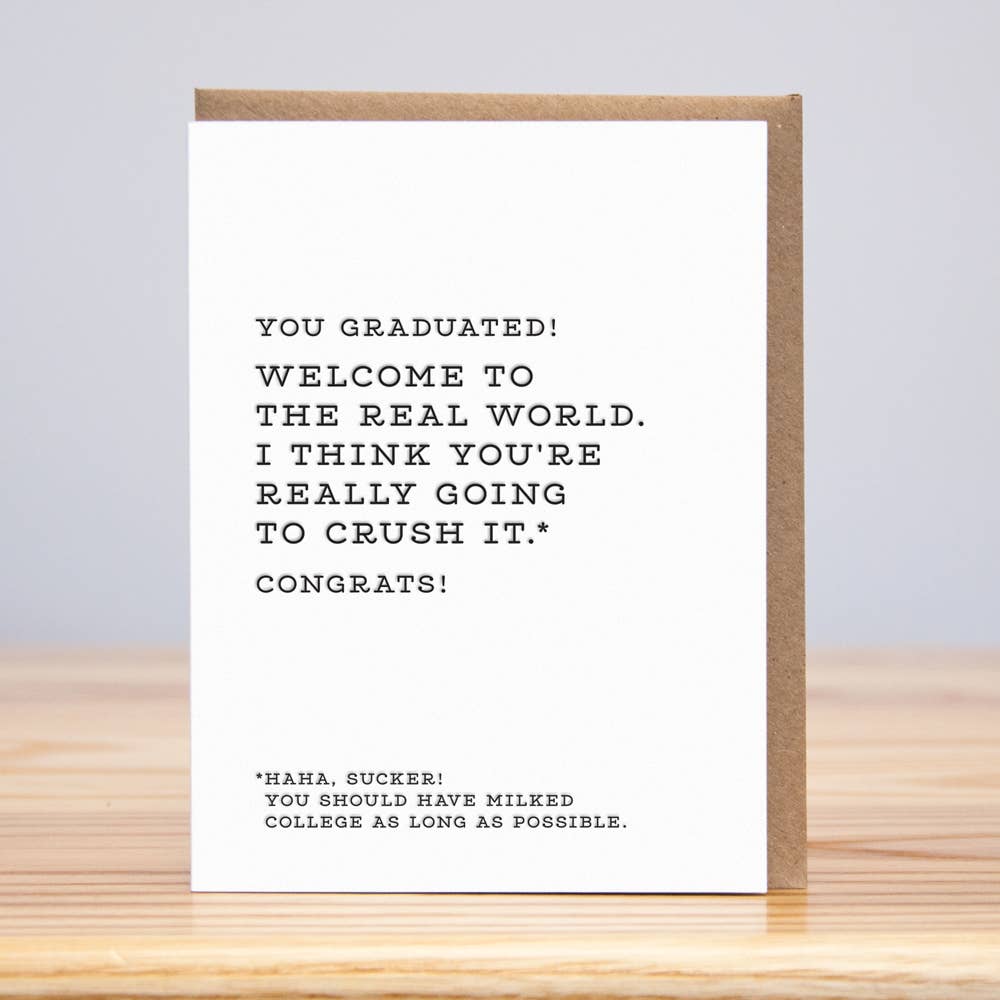 Real World Graduation Card