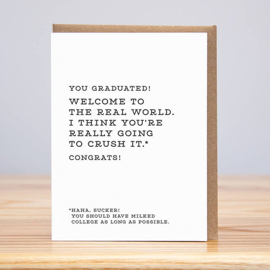 Real World Graduation Card