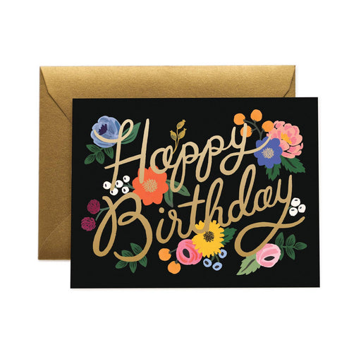 Vintage Blossoms Birthday Card