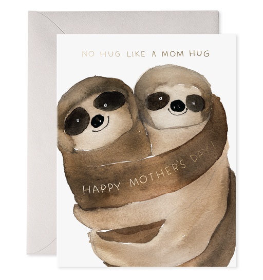 No Hug Like Mom Hug Mothers Day Sloths Card