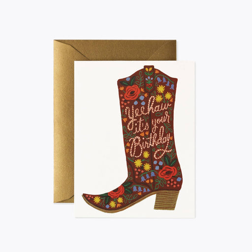 Boot Yeehaw Its Your Birthday Card