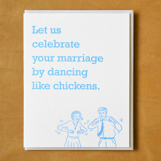 Chicken Dance Wedding Card