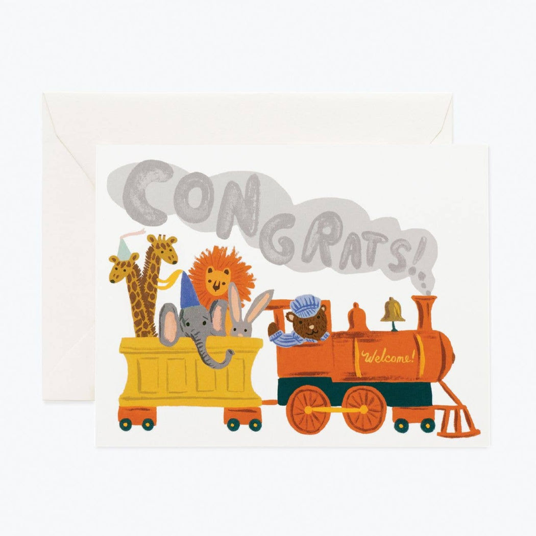 Little Engine Congrats Baby Card