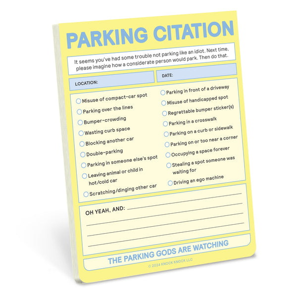 Parking Citation Notepad