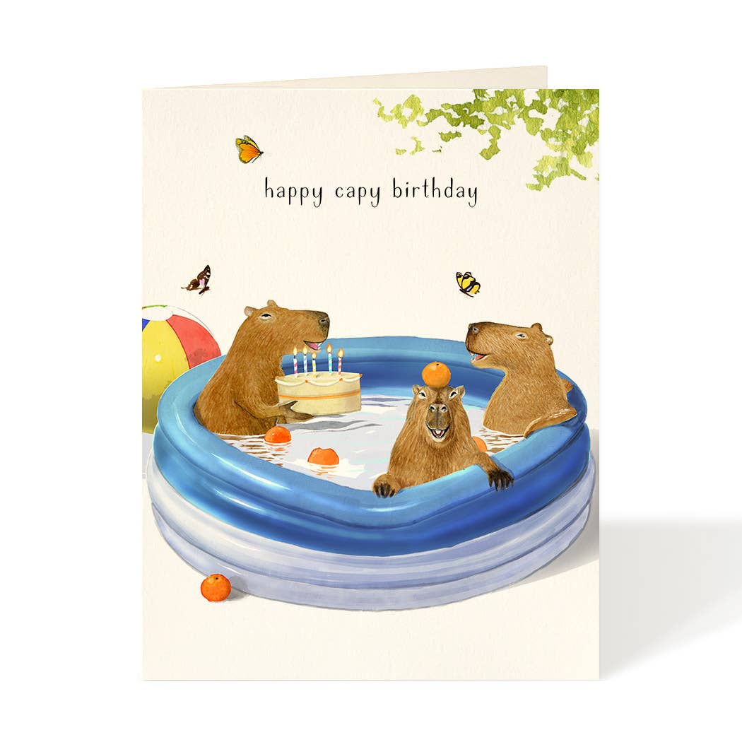 Happy Capy Capybara Birthday Card