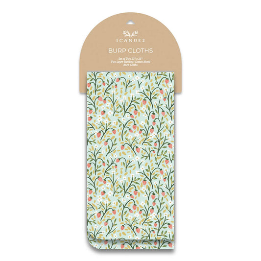 Strawberry Meadow Burp Cloths