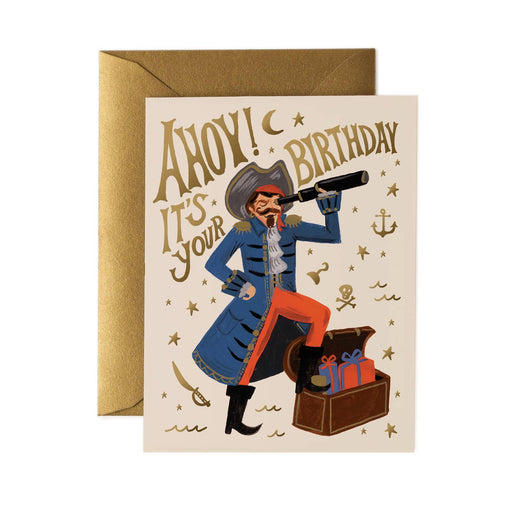 Ahoy Pirate Birthday Card