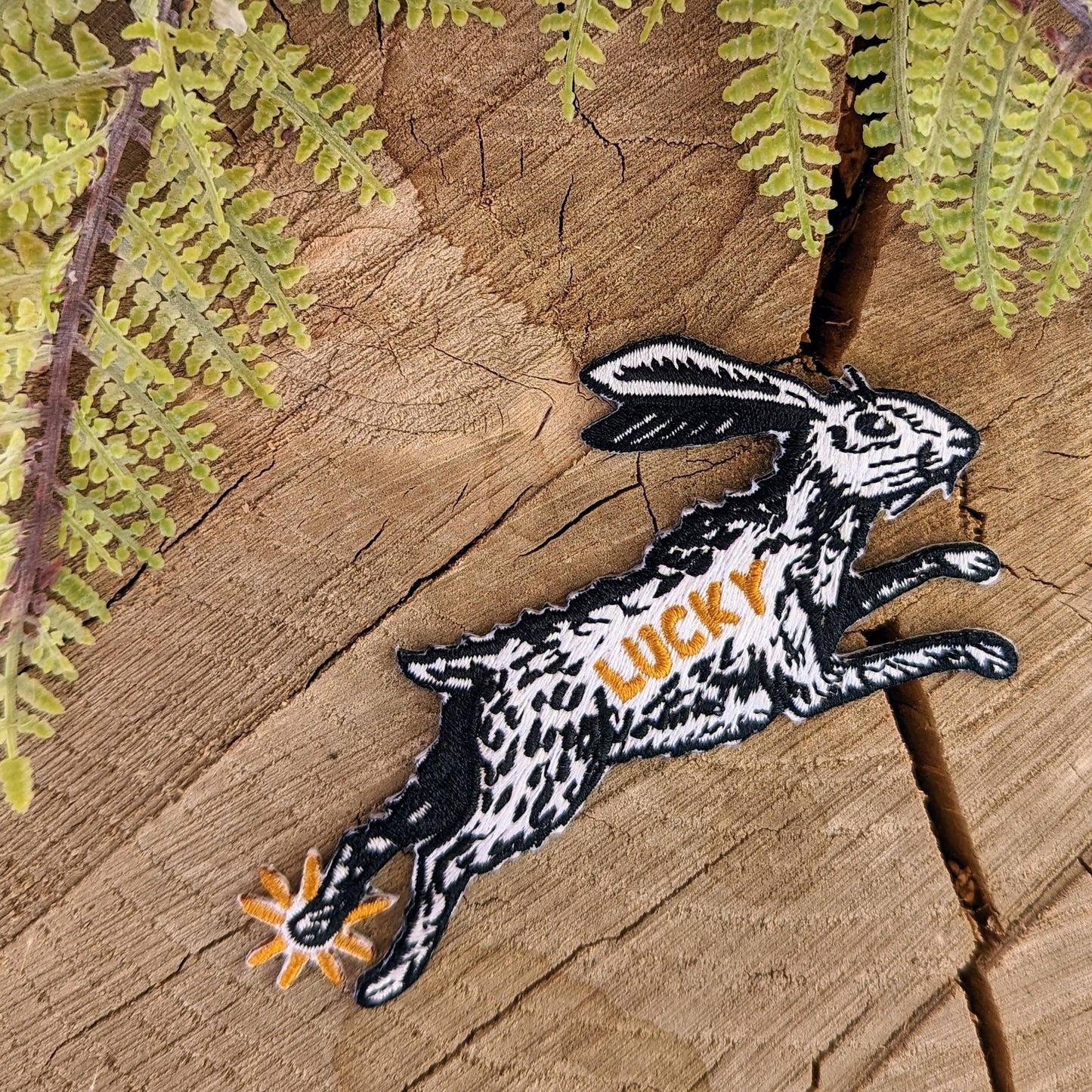 Lucky Rabbits Foot Embroidered Patch