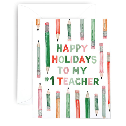 Happy Holidays to My #1 Teacher Card
