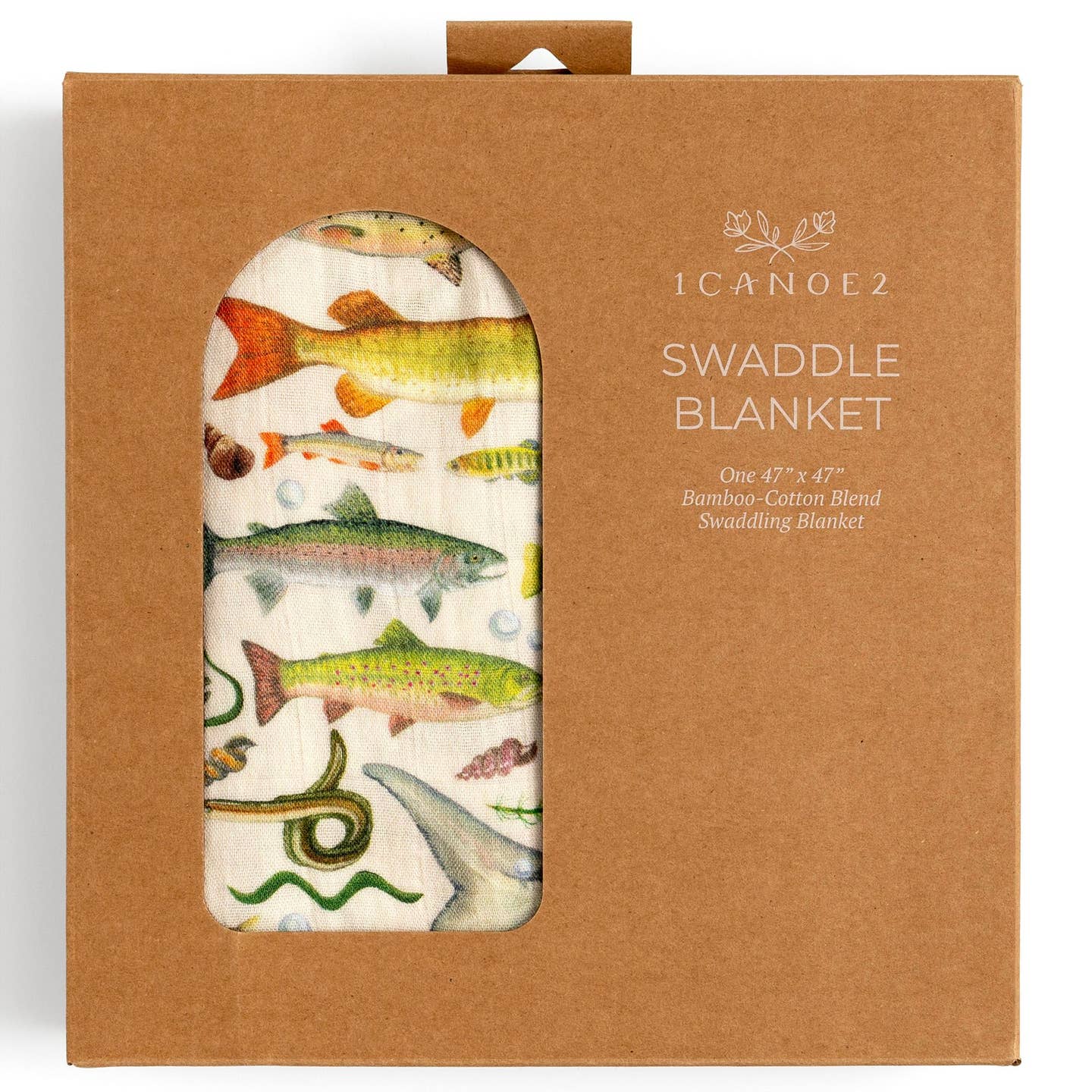 Freshwater Fish Swaddle Blanket