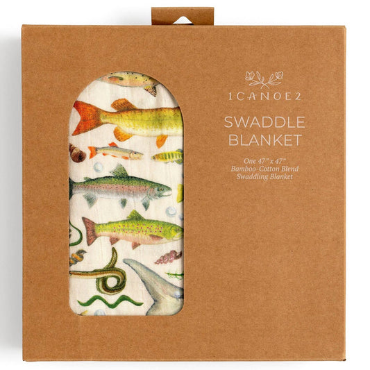 Freshwater Fish Swaddle Blanket