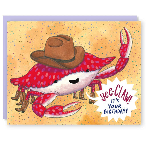 Yee Claw Crab Its Your Birthday Card