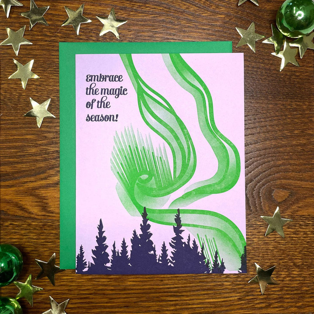 Embrace the Magic of the Season Aurora Borealis Card