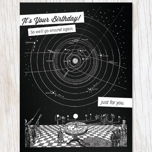 Birthday Vintage Astronomy Card