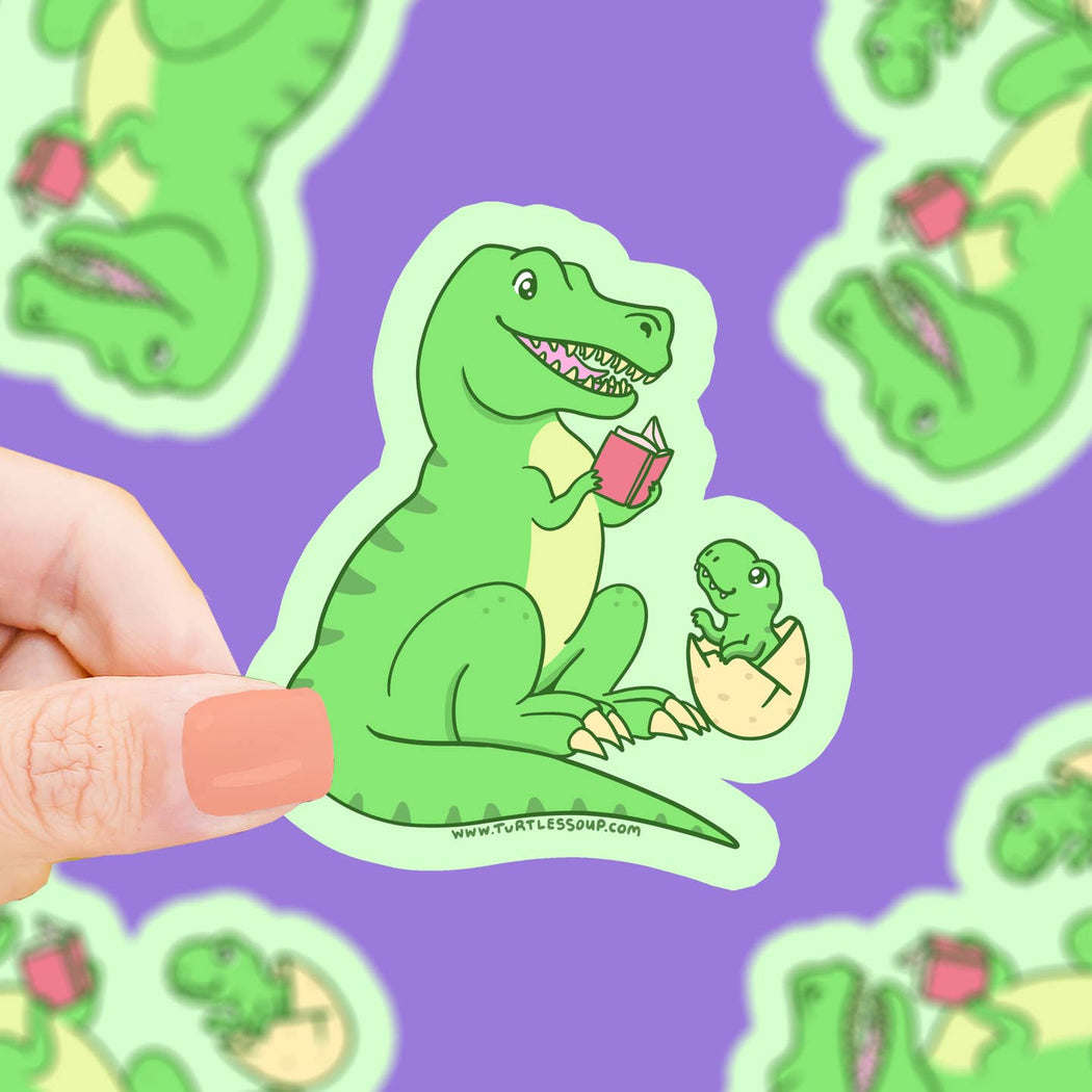 Reading Trex Dinosaur Vinyl Sticker