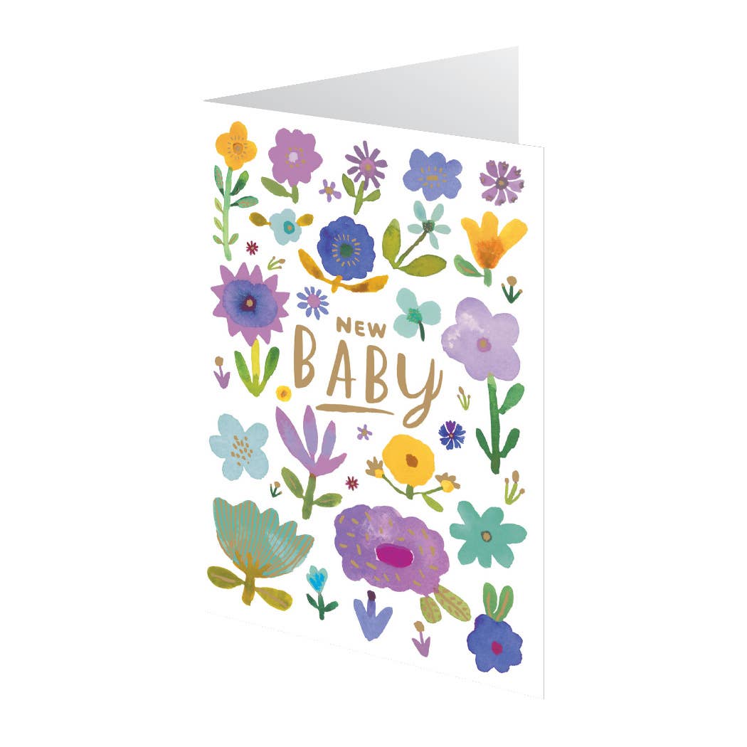 New Baby Flowers Petite Card