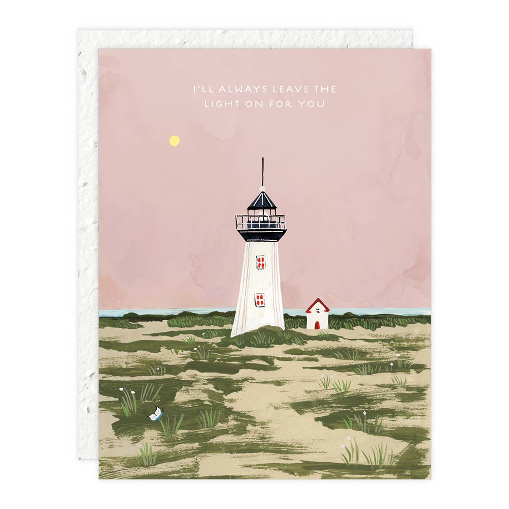 Lighthouse Always Leave Light On For You Card