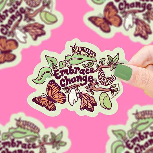 Embrace Change Bugs Vinyl Sticker