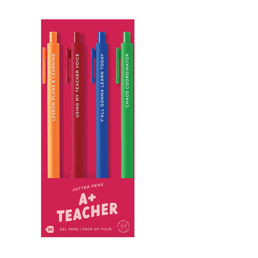 A+ Teacher Jotter Click Pen - 4 pack