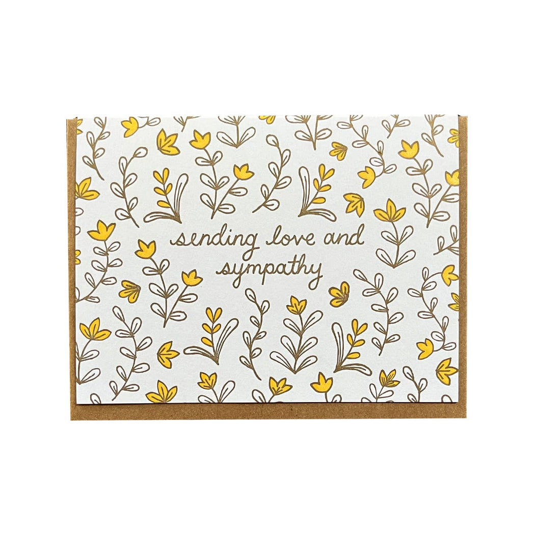 Sending Love and Sympathy Flowers Card