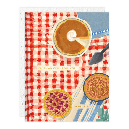 Thankful for You and Pie Thanksgiving Card