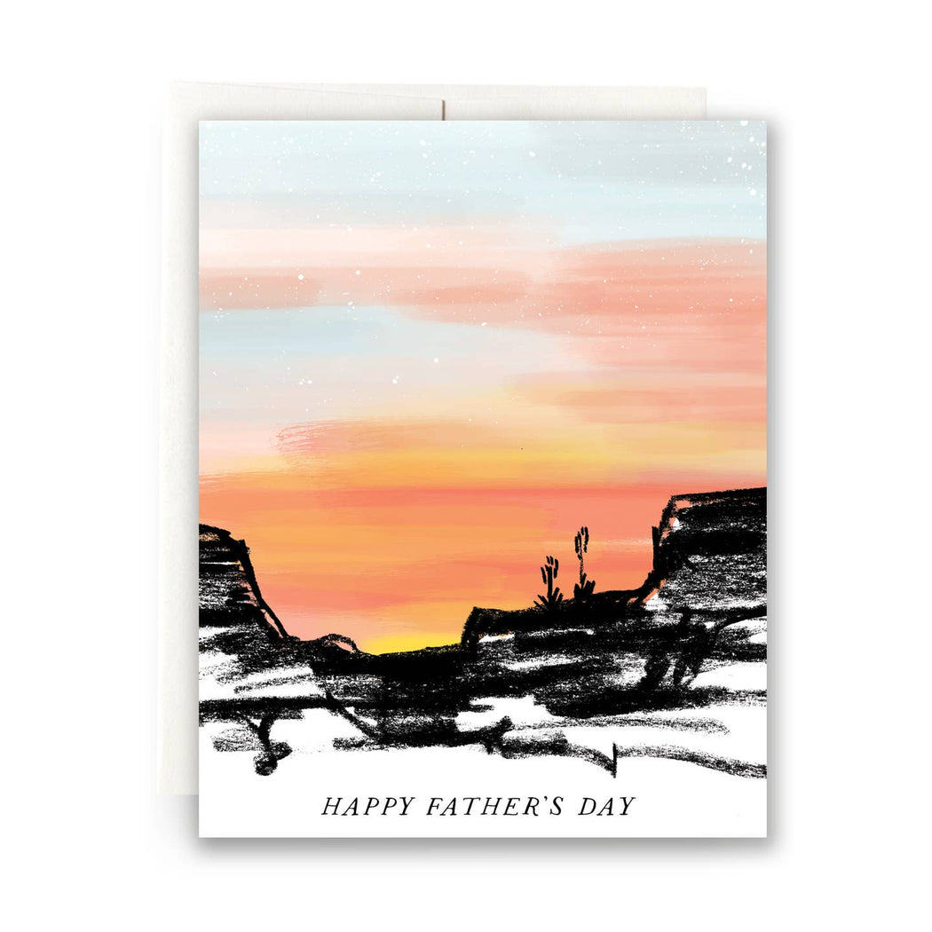 Desert Sunset Fathers Day Card