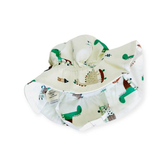Skater Dino Round Baby Sun Hat