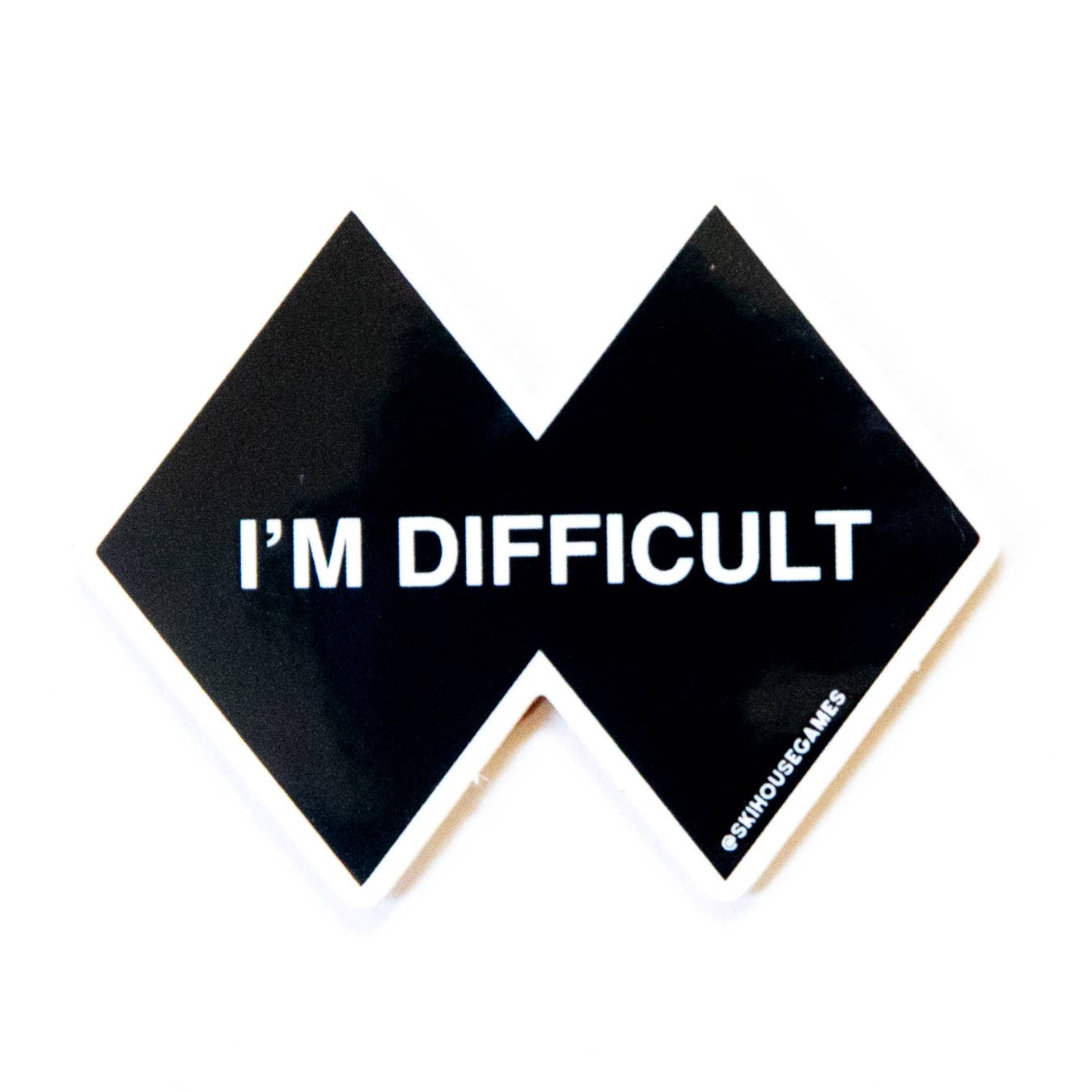 Im Difficult Double Black Diamond Ski Sticker