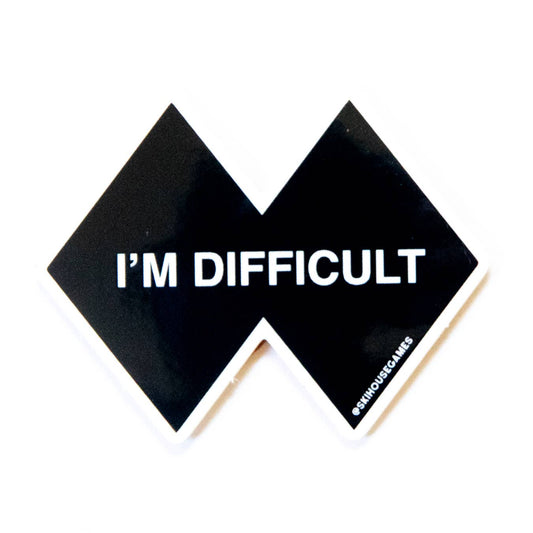 Im Difficult Double Black Diamond Ski Sticker