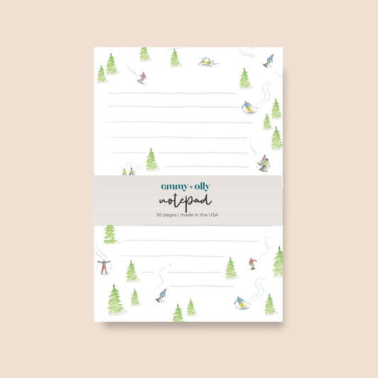 Skiier Snowboarder Notepad