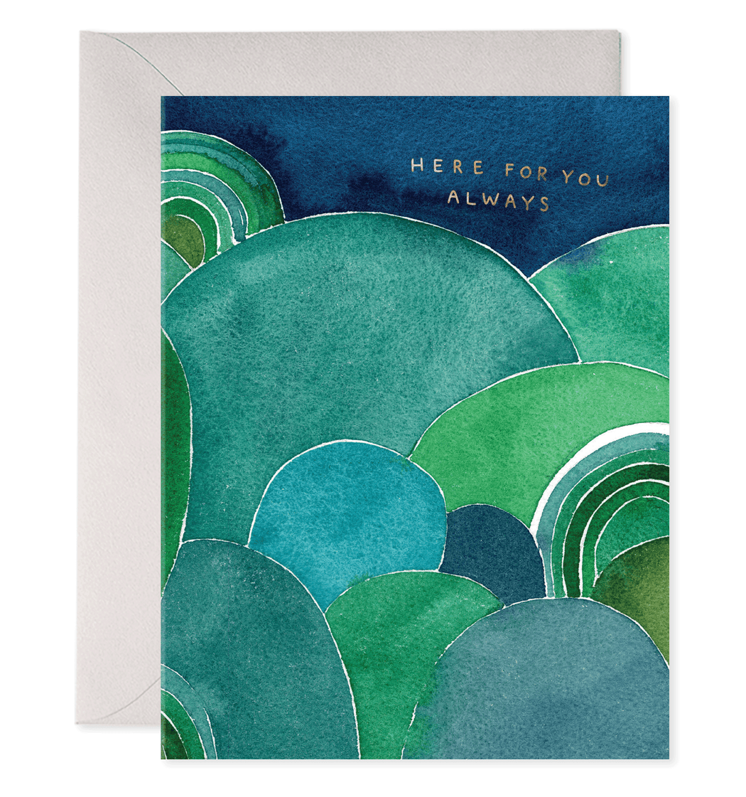 Here for You Always Watercolor Hills Card