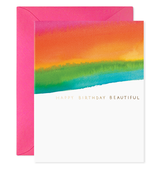 Beautiful Happy Birthday Color Ombre Card