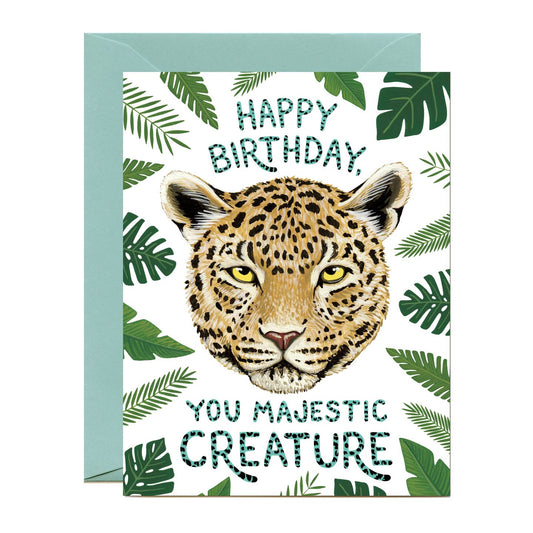 Jaguar Majestic Creature Birthday Card