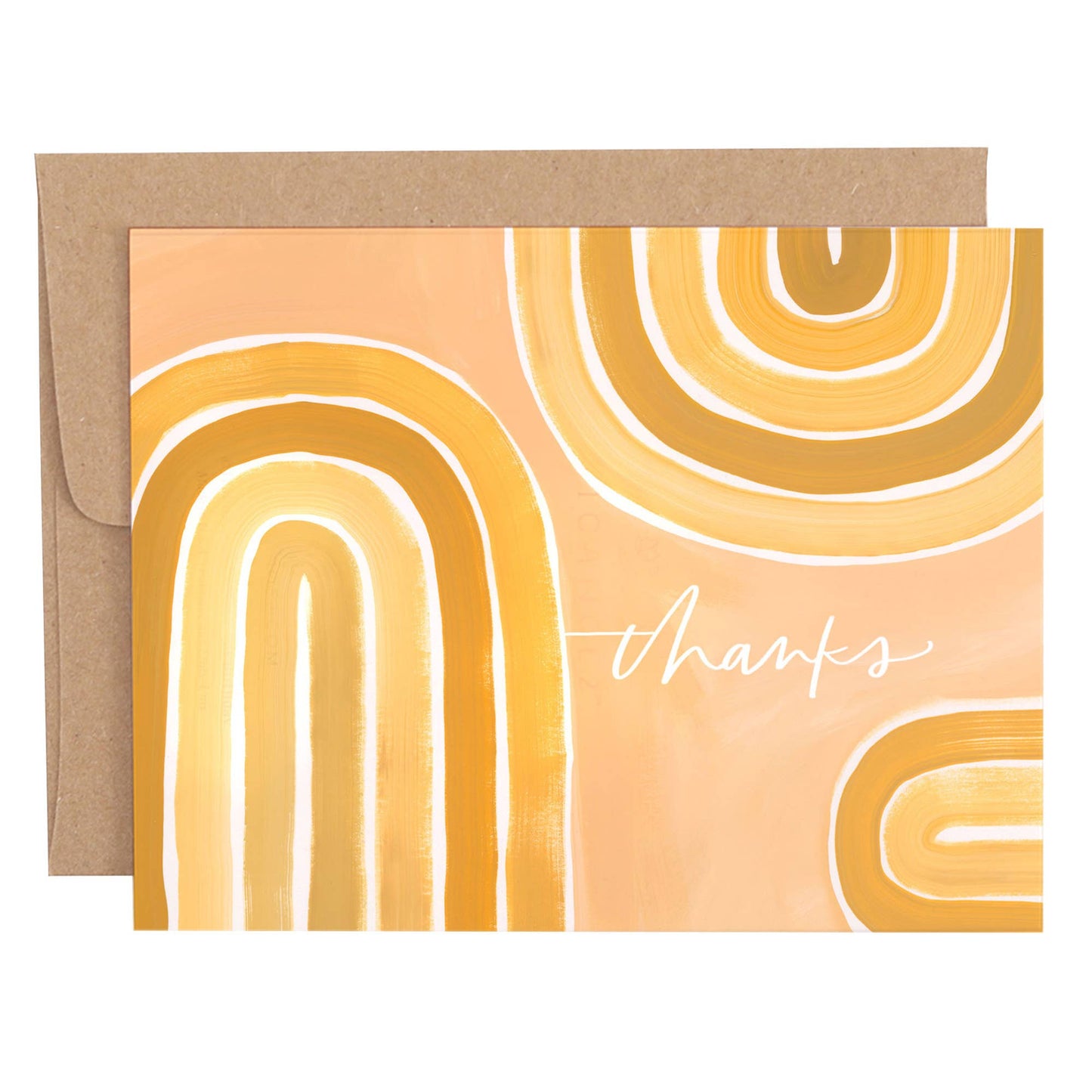 Orange Arches Thanks Card Box (Set of 8)