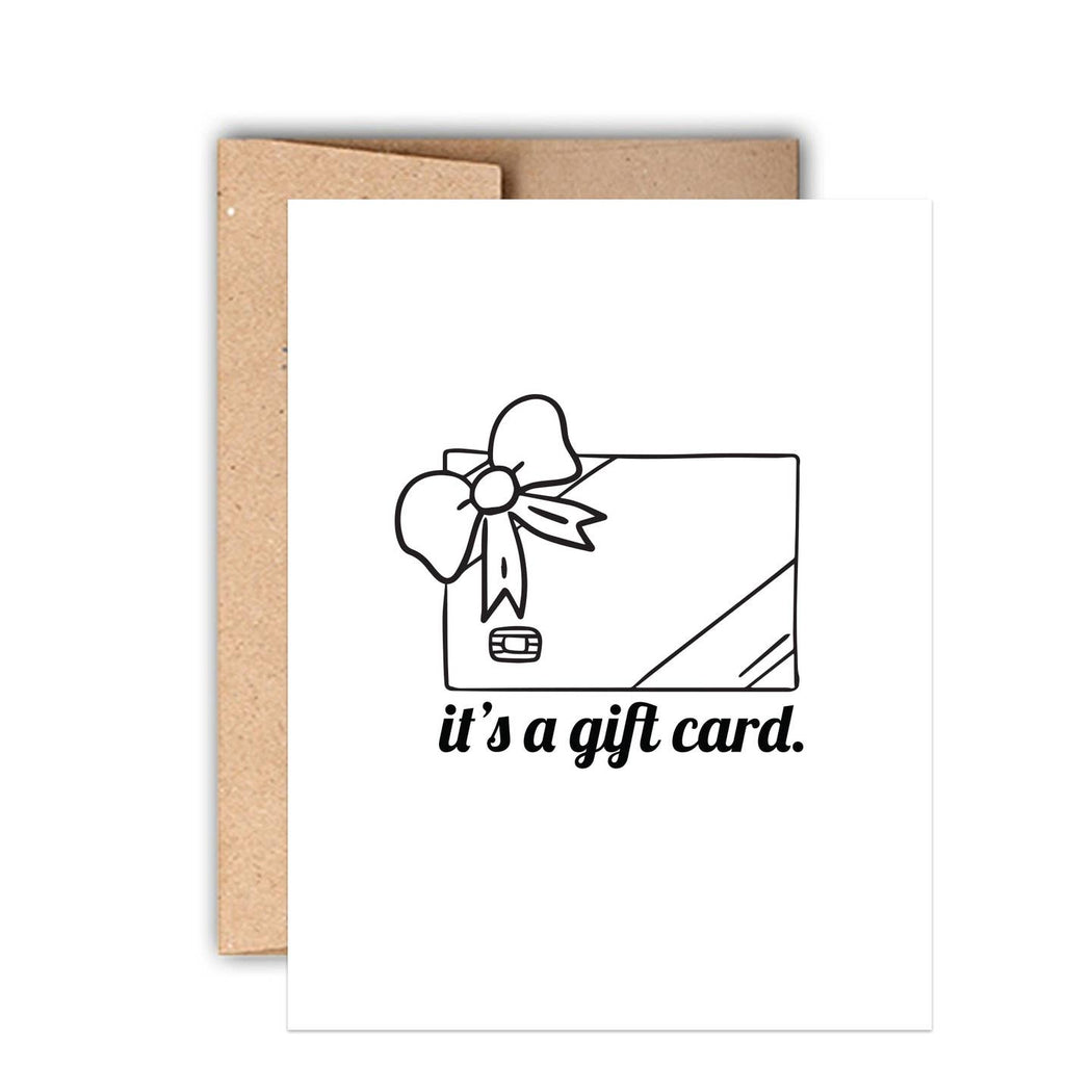 Its a Gift Card Holiday Card